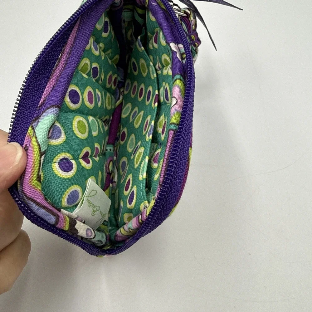 Vera Bradley ZIP ZIP WRISTLET Wallet Bag HEATHER Organizer Purse Clutch ID Slip